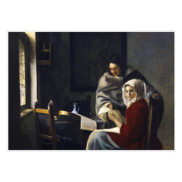 Plakat Jan Vermeer Przerwana lekcja muzyki Reprodukcja