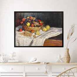 Obraz w ramie Claude Monet Martwa natura z jabłkami i winogronem. Reprodukcja 