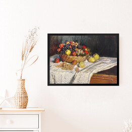 Obraz w ramie Claude Monet Martwa natura z jabłkami i winogronem. Reprodukcja 