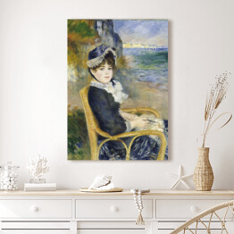 Obraz na płótnie Auguste Renoir "Kobieta siedząca nad morzem" - reprodukcja