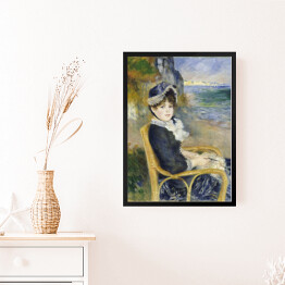Obraz w ramie Auguste Renoir "Kobieta siedząca nad morzem" - reprodukcja