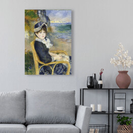 Obraz na płótnie Auguste Renoir "Kobieta siedząca nad morzem" - reprodukcja