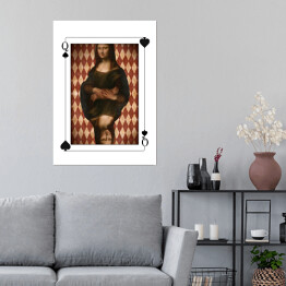 Plakat Karty - Dama - Mona Lisa