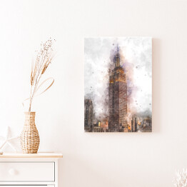 Obraz klasyczny Nowy Jork Empire State Building - akwarela