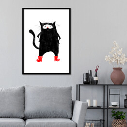 Plakat w ramie Bajkowe grafiki - Kot w butach