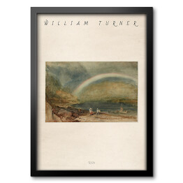 Obraz w ramie Joseph Mallord William Turner "Tęcza" - reprodukcja z napisem. Plakat z passe partout