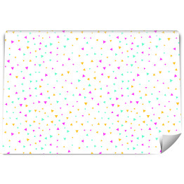 Tapeta samoprzylepna w rolce Kolorowe małe trójkąty na białym tle