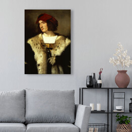 Obraz na płótnie Tycjan "Portrait of a Man in a Red Cap"