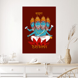 Plakat Brahma - mitologia hinduska