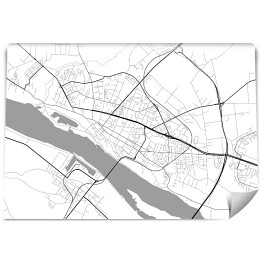 Fototapeta winylowa zmywalna Minimalistyczna mapa Płocka