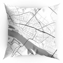 Poduszka Minimalistyczna mapa Płocka