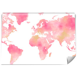 Fototapeta winylowa zmywalna Akwarelowa mapa świata 