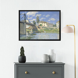 Obraz w ramie Alfred Sisle "Most w Villeneuve-la-Garenney" - reprodukcja