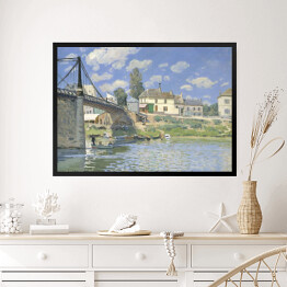 Obraz w ramie Alfred Sisle "Most w Villeneuve-la-Garenney" - reprodukcja