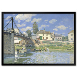 Obraz klasyczny Alfred Sisle "Most w Villeneuve-la-Garenney" - reprodukcja