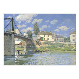 Plakat Alfred Sisle "Most w Villeneuve-la-Garenney" - reprodukcja