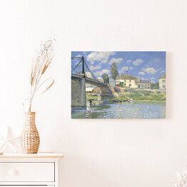 Obraz na płótnie Alfred Sisle "Most w Villeneuve-la-Garenney" - reprodukcja