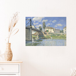 Plakat samoprzylepny Alfred Sisle "Most w Villeneuve-la-Garenney" - reprodukcja