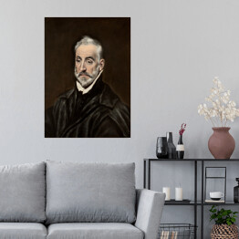 Plakat samoprzylepny El Greco "Portret Antonio de Covarrubias" - reprodukcja