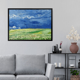 Obraz w ramie Vincent van Gogh "Pole pszenicy pod burzowymi chmurami" Reprodukcja