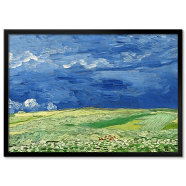 Plakat w ramie Vincent van Gogh "Pole pszenicy pod burzowymi chmurami" Reprodukcja