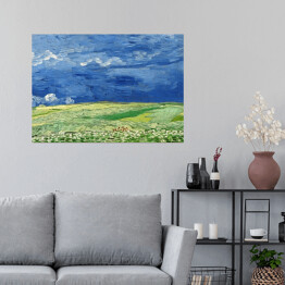Plakat Vincent van Gogh "Pole pszenicy pod burzowymi chmurami" Reprodukcja