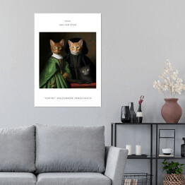 Plakat Kot portret inspirowany sztuką - Jan Van Eyck