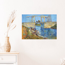 Plakat samoprzylepny Vincent van Gogh "Most Langlois w Arles z piorącymi kobietami" Reprodukcja