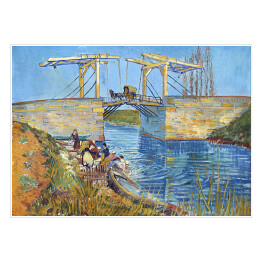 Plakat samoprzylepny Vincent van Gogh "Most Langlois w Arles z piorącymi kobietami" Reprodukcja