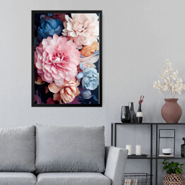 Obraz w ramie Nowoczesna kompozycja kwiatowa