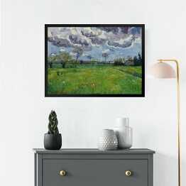 Obraz w ramie Vincent van Gogh "Pochmurne niebo nad kwiecistą łąką" - reprodukcja