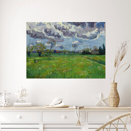 Plakat Vincent van Gogh "Pochmurne niebo nad kwiecistą łąką" - reprodukcja