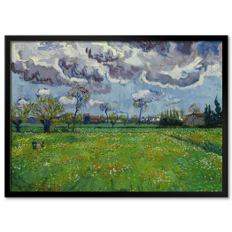 Plakat w ramie Vincent van Gogh "Pochmurne niebo nad kwiecistą łąką" - reprodukcja