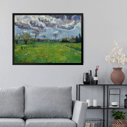 Obraz w ramie Vincent van Gogh "Pochmurne niebo nad kwiecistą łąką" - reprodukcja