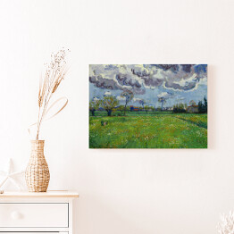 Obraz na płótnie Vincent van Gogh "Pochmurne niebo nad kwiecistą łąką" - reprodukcja