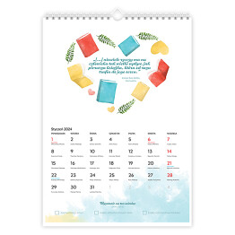 Kalendarz 13-stronicowy Kalendarz ze znanymi cytatami z książek