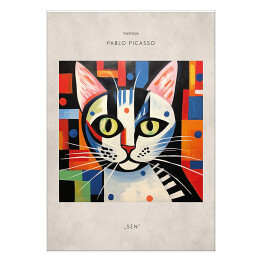 Plakat Portret kota inspirowany sztuką - Pablo Picasso "Sen"