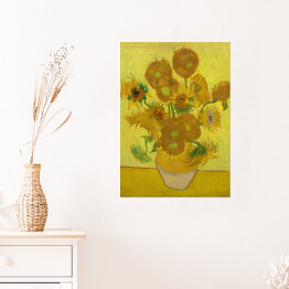 Plakat samoprzylepny Vincent van Gogh "Słoneczniki" - reprodukcja