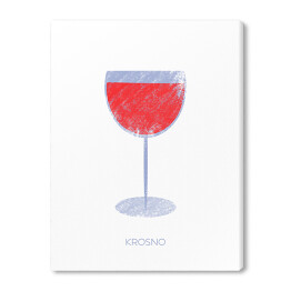 Obraz na płótnie Krosno - kieliszek wina czerwonego