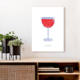 Obraz na płótnie Krosno - kieliszek wina czerwonego