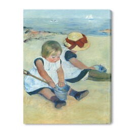 Obraz na płótnie Dzieci bawiące się na plaży Mary Cassatt Reprodukcja obrazu