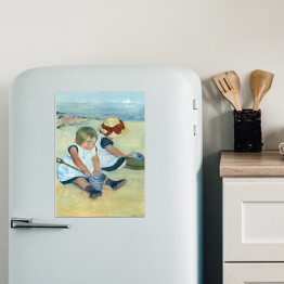 Magnes dekoracyjny Dzieci bawiące się na plaży Mary Cassatt Reprodukcja obrazu