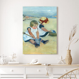 Obraz na płótnie Dzieci bawiące się na plaży Mary Cassatt Reprodukcja obrazu