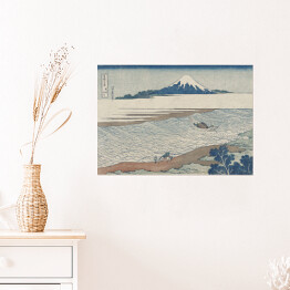 Plakat samoprzylepny Hokusai Katsushika. Rzeka Jewel w prowincji Musashi. Reprodukcja