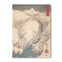 Obraz na płótnie Tryptyk III. Wąwóz Kiso w śniegu. Utugawa Hiroshige Reprodukcja obrazu