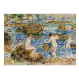 Plakat samoprzylepny Auguste Renoir "Chłopcy w skałach w Guernsey" - reprodukcja