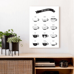 Obraz klasyczny "Zrób sobie kawę" - biało czarna ilustracja