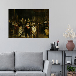Plakat samoprzylepny Rembrandt "Straż nocna" - reprodukcja