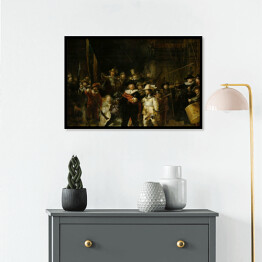 Plakat w ramie Rembrandt "Straż nocna" - reprodukcja