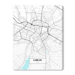 Obraz na płótnie Mapa Lublina 